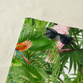 Serviette De Plage Jungle, tropical, oiseaux, perroquets, (En situation)