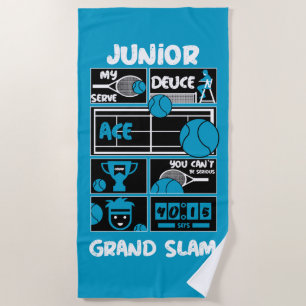 Serviette De Plage Junior Tennis Player Cadeau