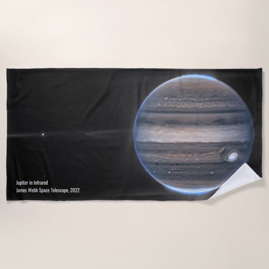 Serviette De Plage Jupiter en infrarouge, télescope spatial James Web (Devant)