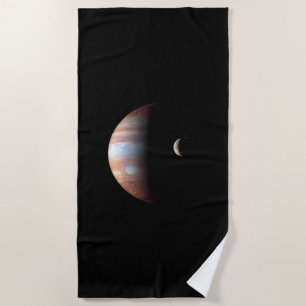 Serviette De Plage Jupiter Géante gazeuse et Io Lune galiléenne