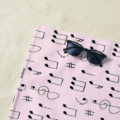 Serviette De Plage Just Noté Rose (En situation)