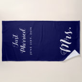 Serviette De Plage Juste marié | Lune de miel Mariage (Devant)