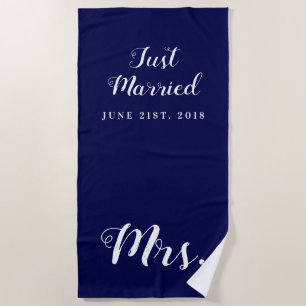 Serviette De Plage Juste marié Lune de miel Mariage