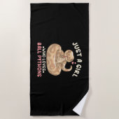Serviette De Plage Juste Une Fille Qui Aime Ball Python (Devant)