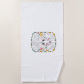 Serviette De Plage Juste une fille qui aime lapins lapin (Devant)