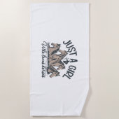 Serviette De Plage Juste une fille qui aime les chevaux (Devant)