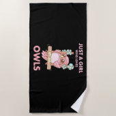 Serviette De Plage Juste Une Fille Qui Aime Les Chouettes (Devant)