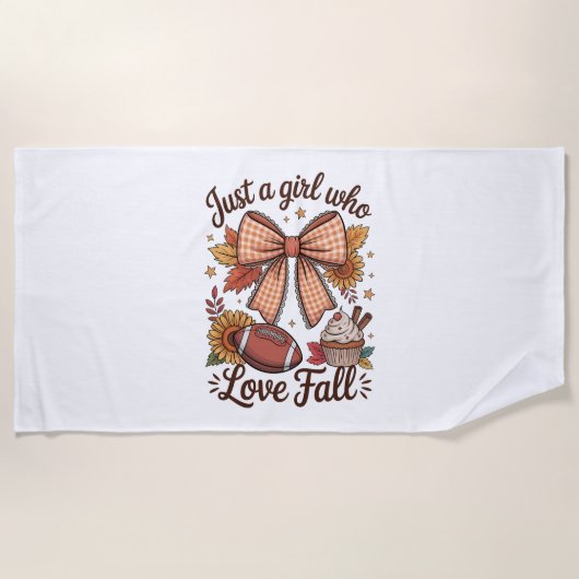 Serviette De Plage Juste une fille qui aime tomber Cosy (Devant)