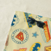 Serviette De Plage Justice League Super Hero Badge Pattern (En situation)