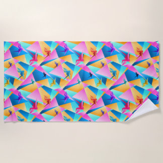 Serviette De Plage Kaléidoscope d'origami