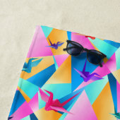Serviette De Plage Kaléidoscope d'origami (En situation)