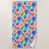 Serviette De Plage Kaléidoscope d'origami (Devant)
