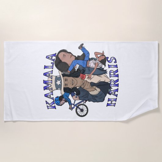 Serviette De Plage Kamala Harris Bootleg Rap (Devant)