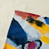 Serviette De Plage Kandinski Impression III Concert Peinture Abstrait (En situation)