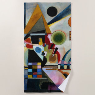 Serviette De Plage Kandinsky - Balayage, célèbre peinture, 