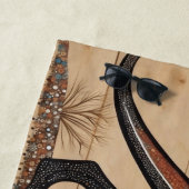 Serviette De Plage Kangourou, thème aborigène australien (En situation)