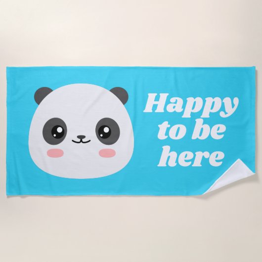 Serviette De Plage Kawaii Panda (Devant)