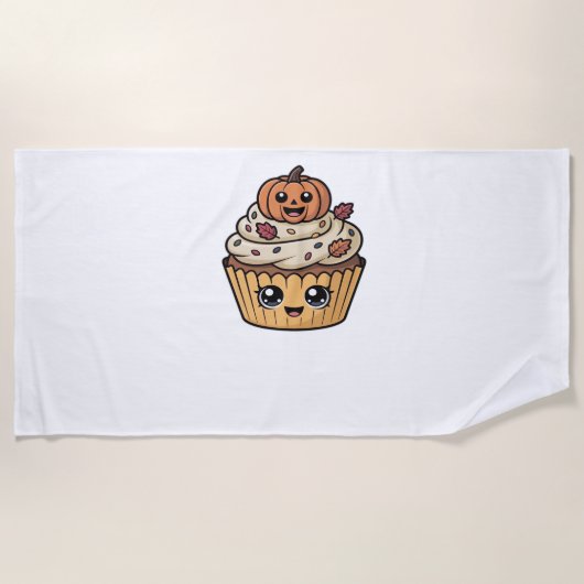 Serviette De Plage kawaii thanksgiving cupcake T-shirt surdimensionné (Devant)