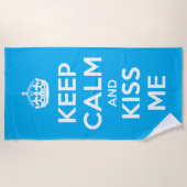 Serviette De Plage Keep Calm and Kiss Me (Devant)
