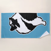 Serviette De Plage Keeshond Graphics - Cute Original Chig Art (Devant)