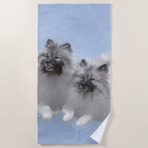 Serviette De Plage Keeshond Paire de Kees Peinture Art animal origina
