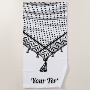Serviette De Plage Keffiyeh Écharpe palestinienne tissu traditionnel