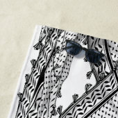 Serviette De Plage Keffiyeh Écharpe palestinienne tissu traditionnel (En situation)