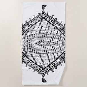 Serviette De Plage Keffiyeh Écharpe palestinienne tissu traditionnel