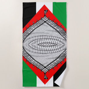 Serviette De Plage Keffiyeh Écharpe palestinienne tissu traditionnel
