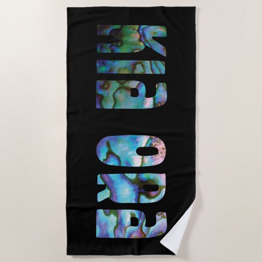 SERVIETTE DE PLAGE KIA ORA KIWI SOUHAITE (Devant)