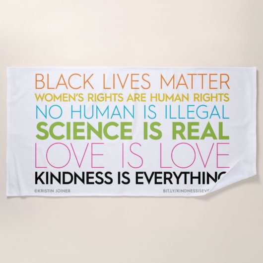 Serviette de plage #KindnessIsEverything (Devant)