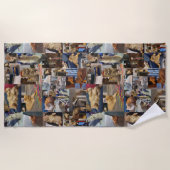 Serviette De Plage Kitten Photo Collage, Beach Towel (Devant)
