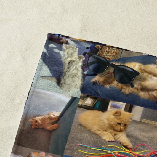 Serviette De Plage Kitten Photo Collage, Beach Towel (En situation)