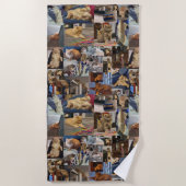 Serviette De Plage Kitten Photo Collage, Beach Towel (Devant)