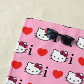 Serviette de plage Kitty (En situation)