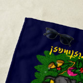 Serviette De Plage Kitty et chiot, Happy XMas (En situation)