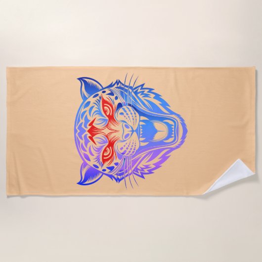 Serviette De Plage Kitty souriant (Devant)