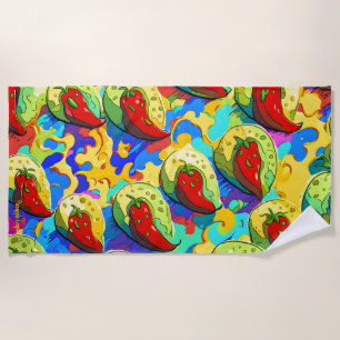 Serviette De Plage Kiwi Inferno - Empire des ananas