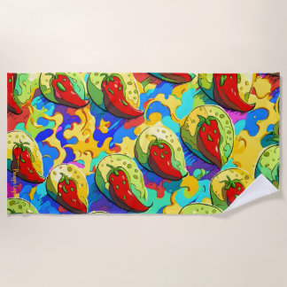 Serviette De Plage Kiwi Inferno - Empire des ananas