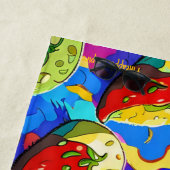 Serviette De Plage Kiwi Inferno - Empire des ananas (En situation)