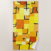 Serviette De Plage Klee - Caractères en Jaune, (Devant)