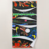 Serviette De Plage Klee - Paysage aux oiseaux jaunes (Devant)