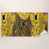 Serviette De Plage Klimt Inspiré Or Motif Art Nouveau Le Baiser (Devant)