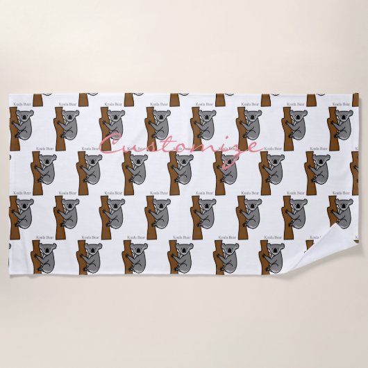 Serviette De Plage Koala Bear Escalade Tree Thunder_Cove (Devant)