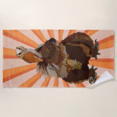 SERVIETTE DE PLAGE KOALA BEAR & OWL BEACH TOWEL (Devant)