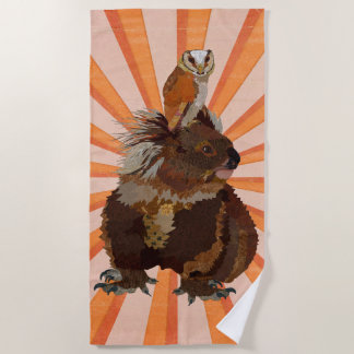 SERVIETTE DE PLAGE KOALA BEAR & OWL BEACH TOWEL