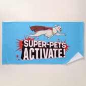 Serviette De Plage Krypto : Super-Animaux Activez ! (Devant)
