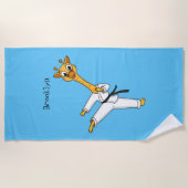 Serviette De Plage Kung Fu giraffe (Devant)