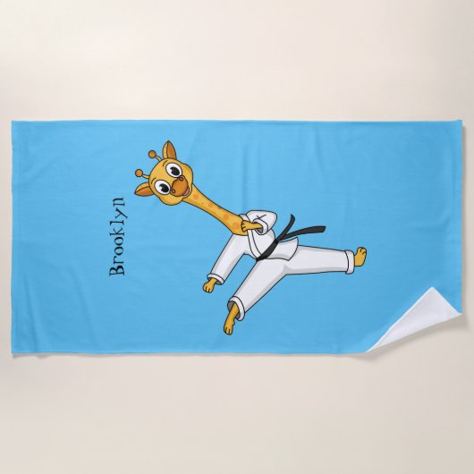 Serviette De Plage Kung Fu giraffe (Devant)