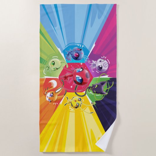 Serviette De Plage Kwamis coloré (Devant)